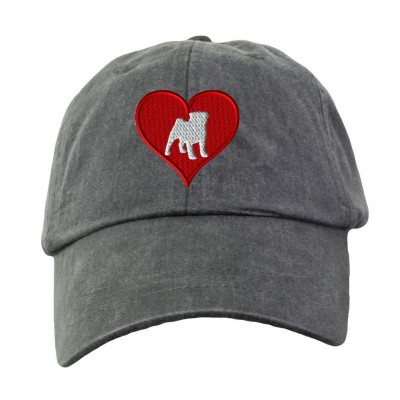 Love Heart Pug Hat  Embroidered. Dog Lover Hat. Embroidered Hat. HERLP101  eb-80757871